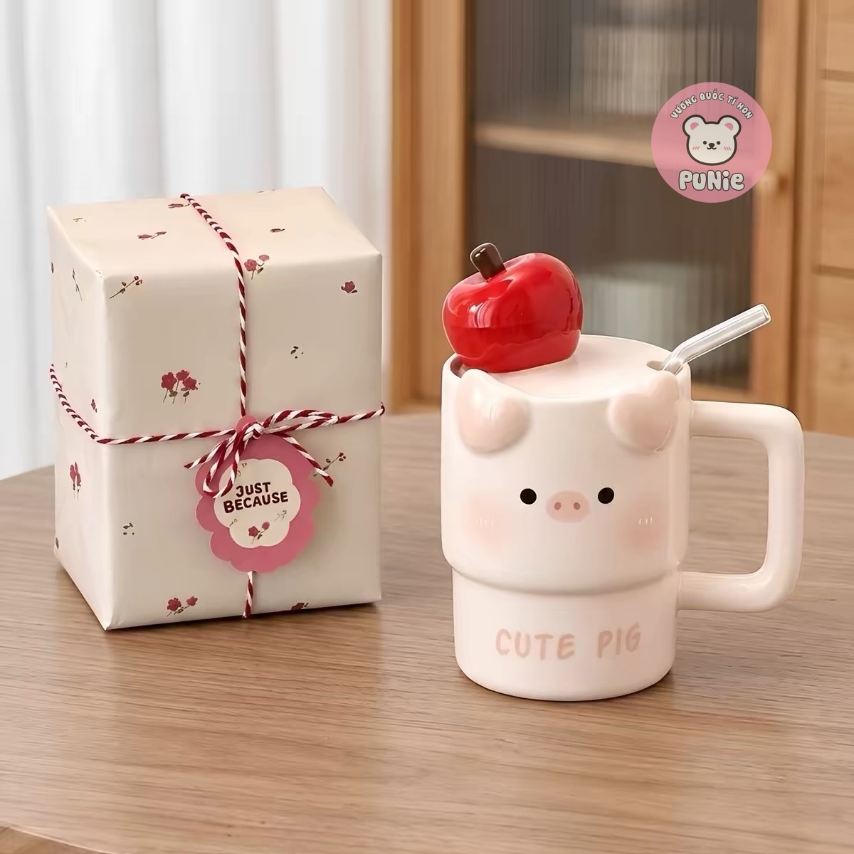 LY SỨ HEO TÁO CUTE PIG
