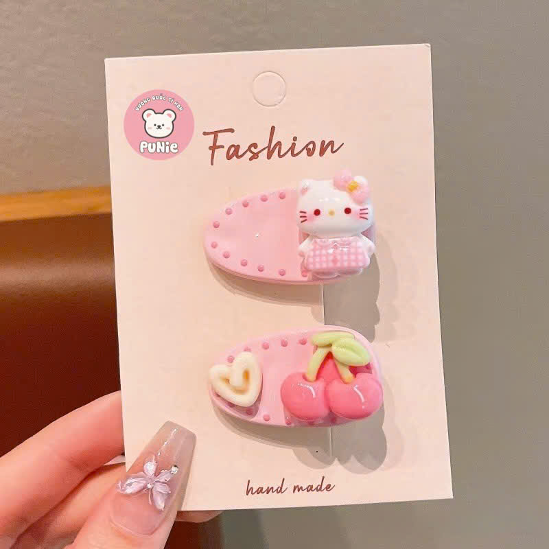 SET 2 KẸP NHỰA ĐÍNH CHARM THÚ