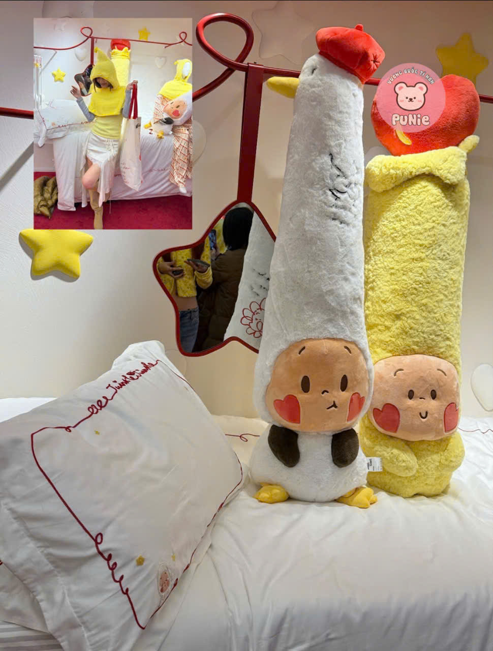 GẤU BÔNG GỐI ÔM TWINKLE NẾN VÀNG 95CM