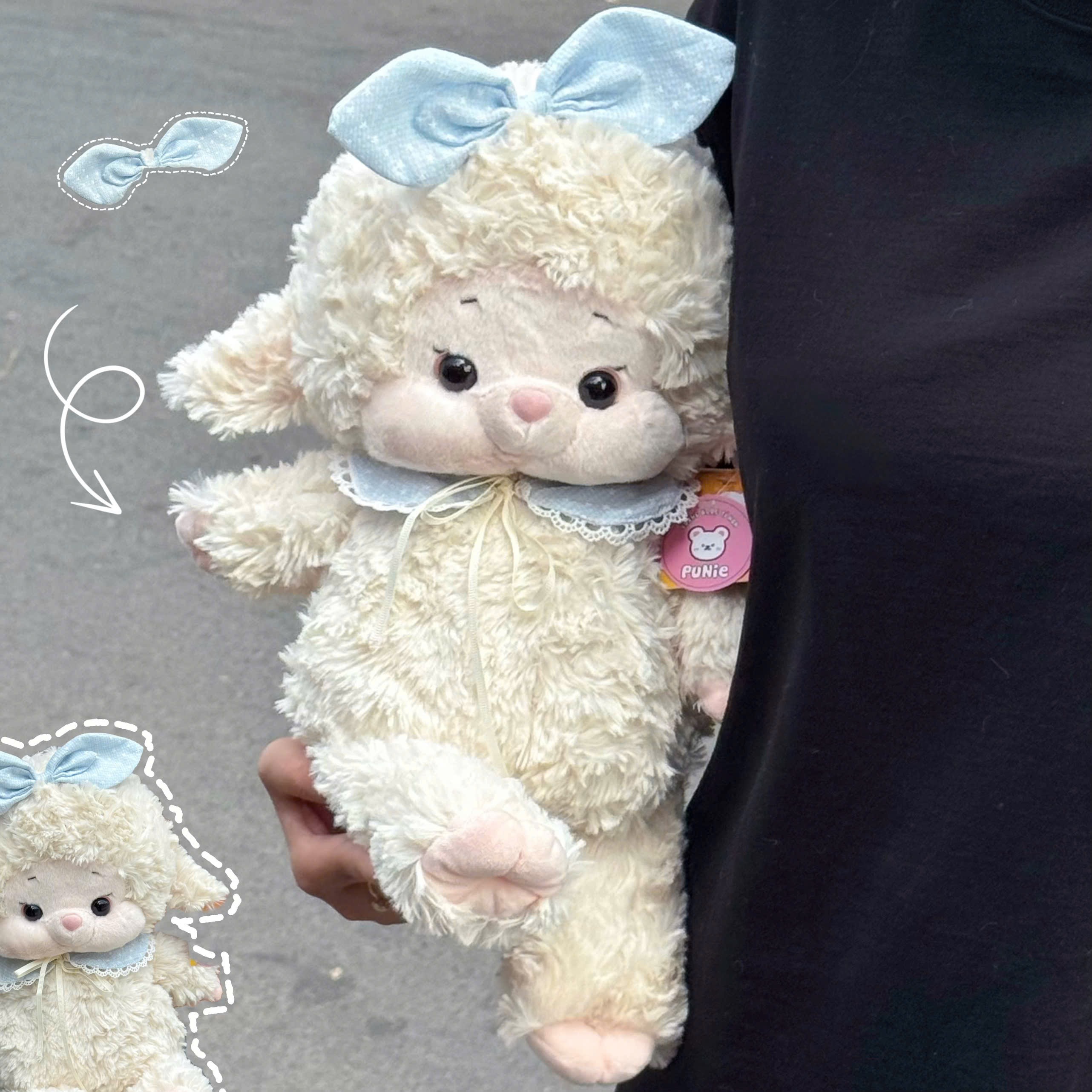CỪU ĐEO NƠ YẾM 40CM