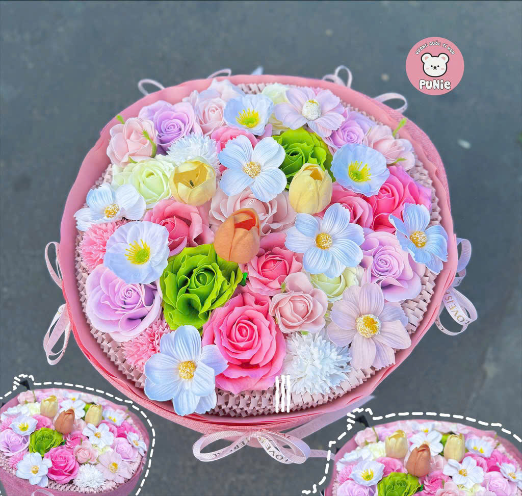 BÓ HOA TULIP VẢI BỐ 629K