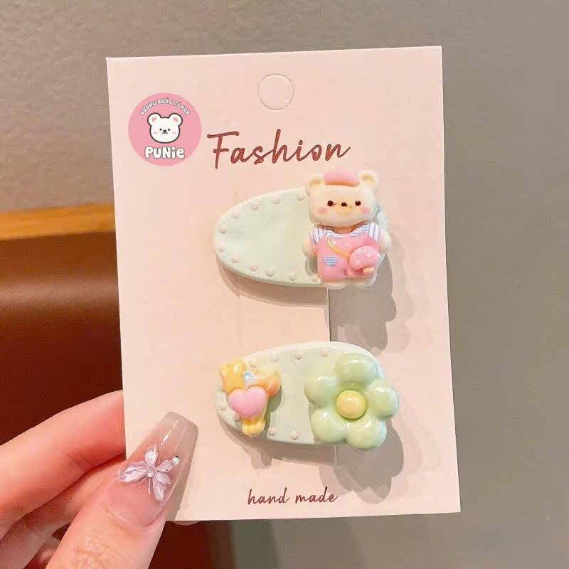 SET 2 KẸP NHỰA ĐÍNH CHARM THÚ