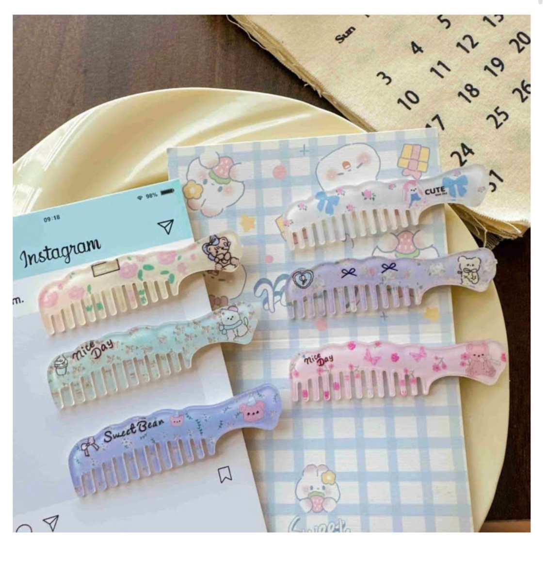 SET 2 KẸP LƯỢC MINI