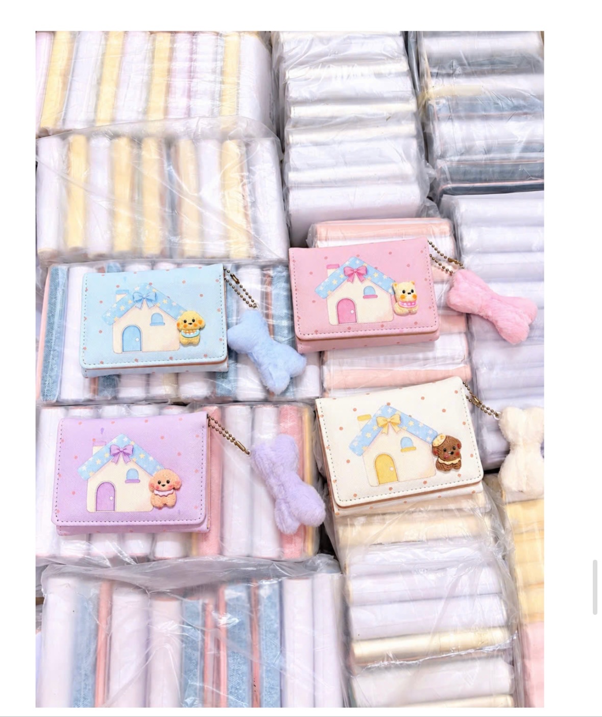 VÍ CẦM TAY CHARM XƯƠNG CÚN
