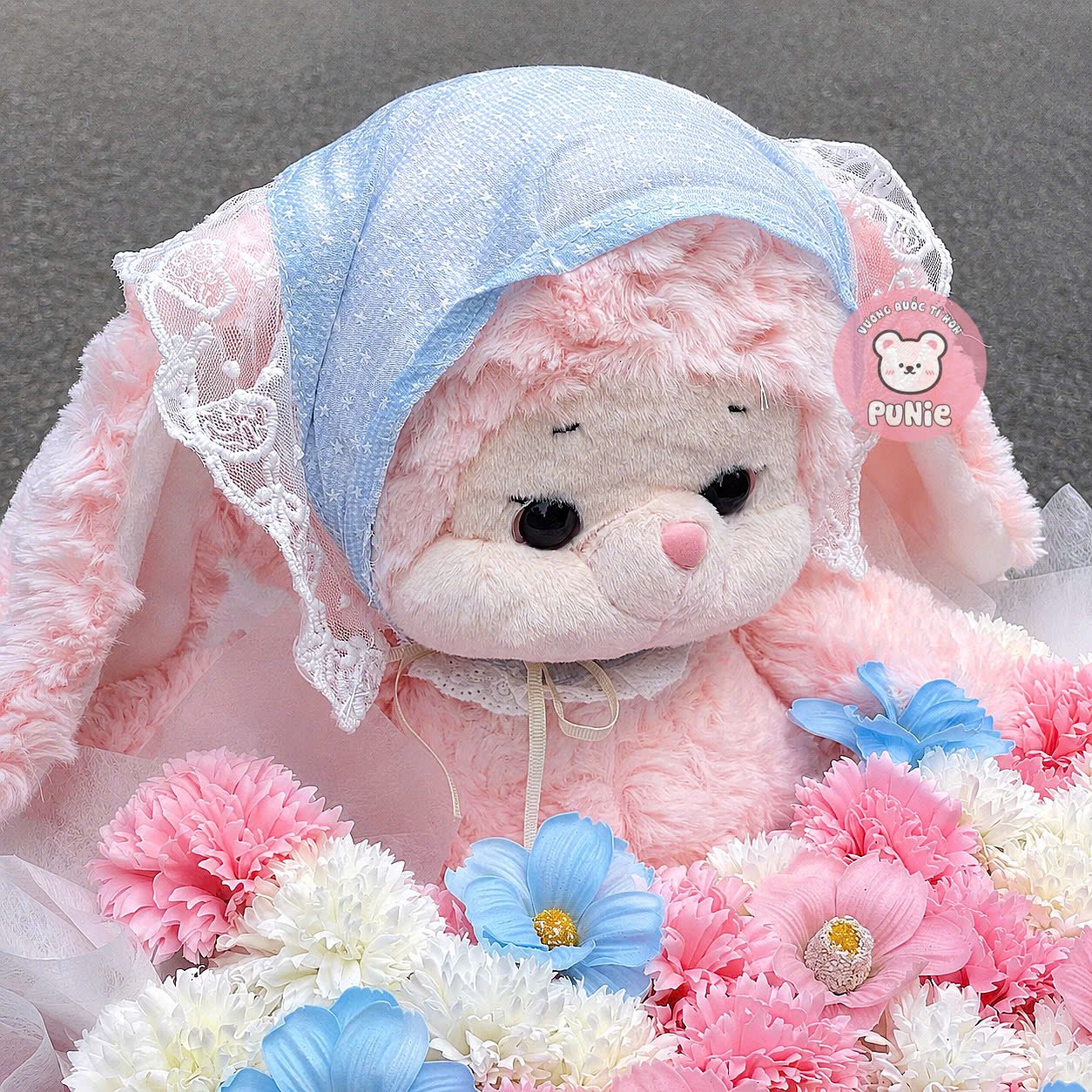 BÓ HOA CỪU KHĂN XINH MỚI