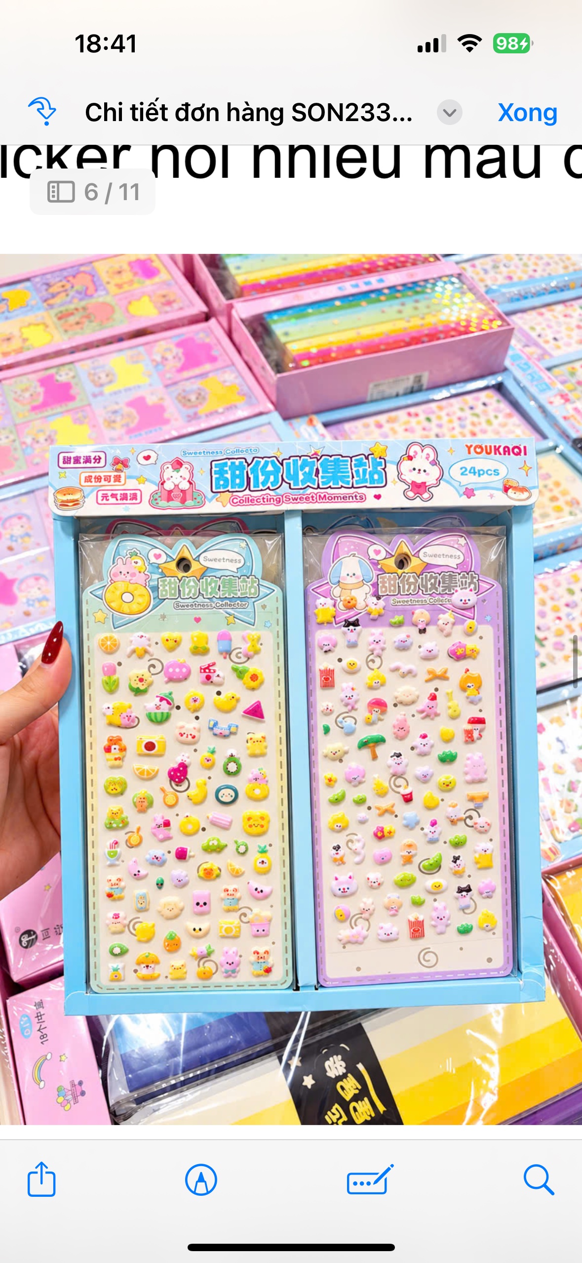 STICKER NỔI NHIỀU MẪU CUTE