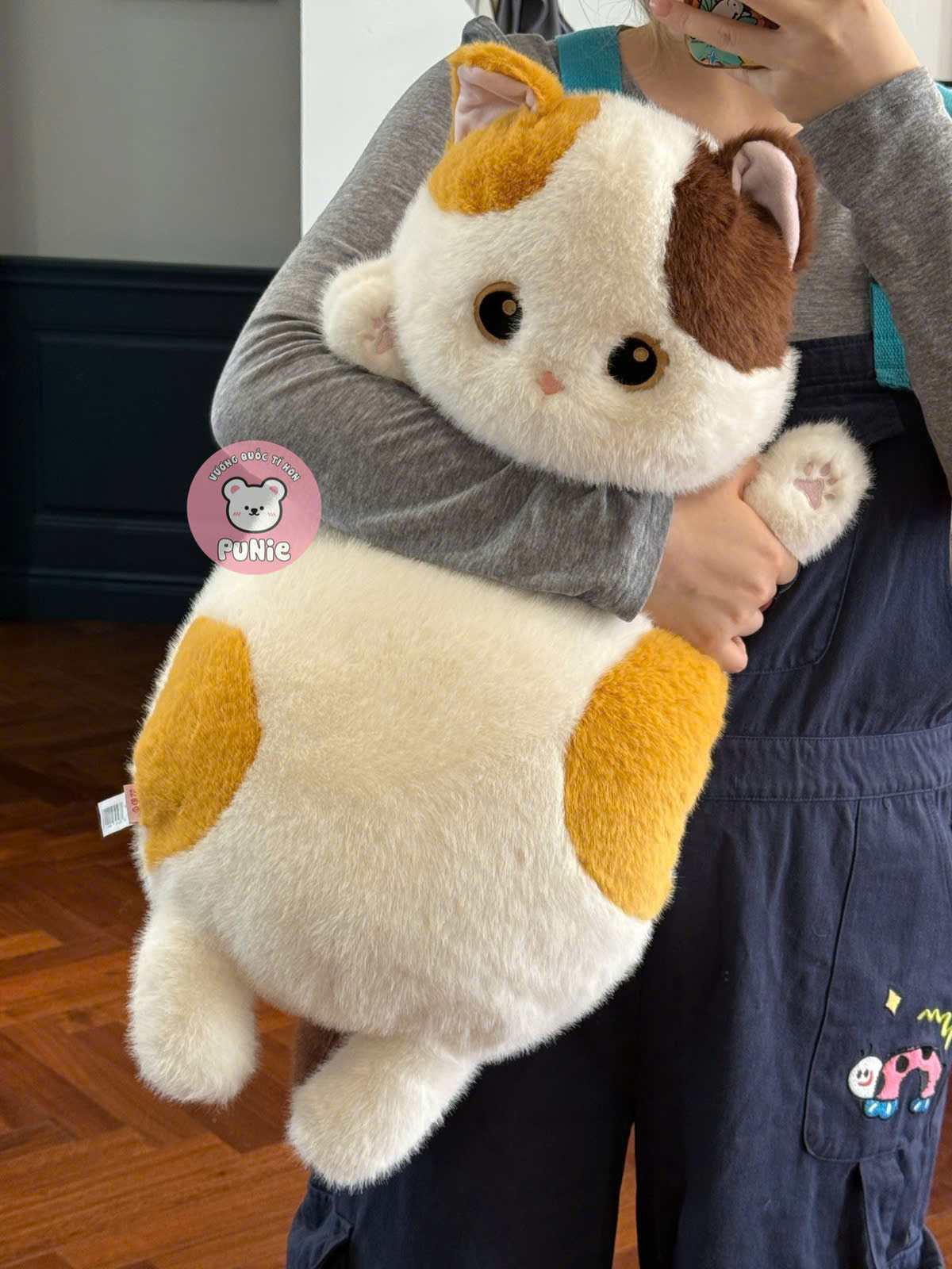 GỐI ÔM MÈO TAM THỂ 70CM