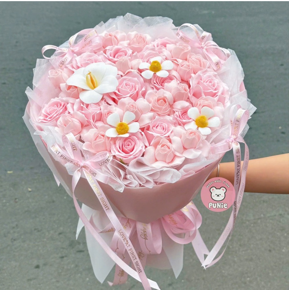 BÓ HOA HỒNG TỈ MUỘI TULIP SIZE TRUNG