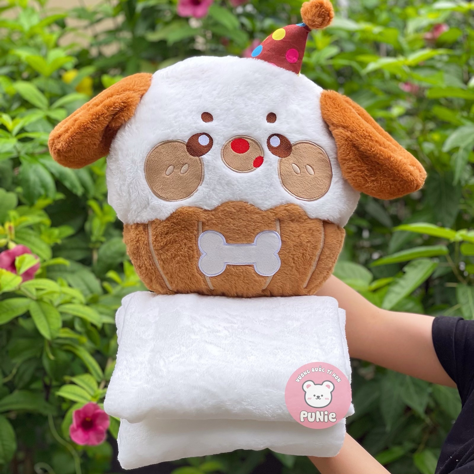 BỘ GỐI MỀN CÚN NÂU