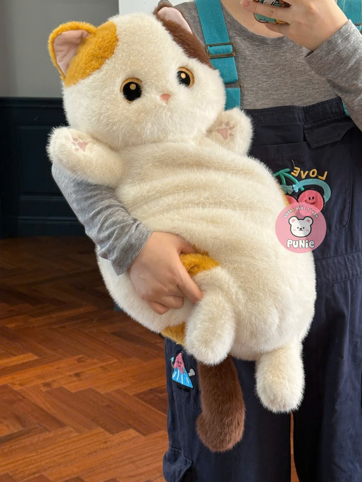 GỐI ÔM MÈO TAM THỂ 70CM