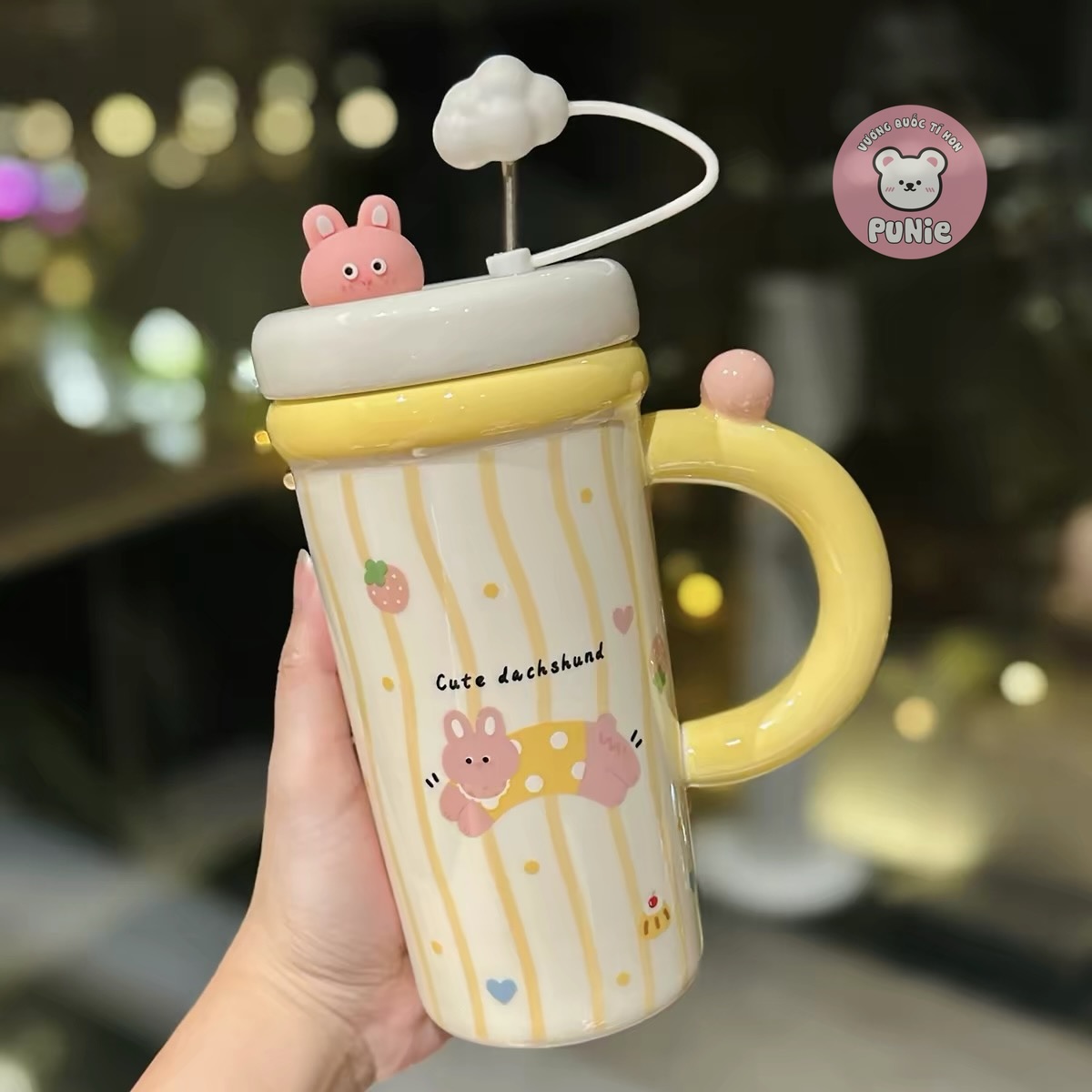 LY SỨ SỌC CARO THÚ NƠ