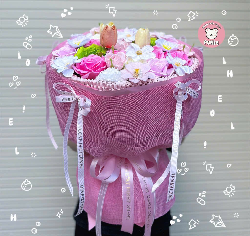 BÓ HOA TULIP VẢI BỐ 629K