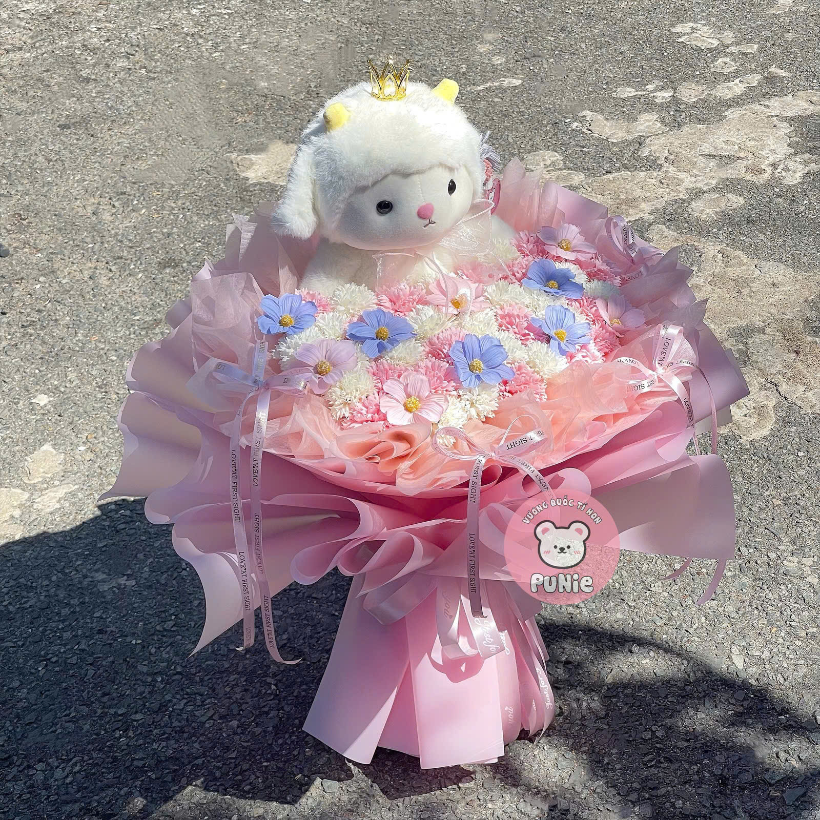 QTPN26-BÓ HOA CỪU TRẮNG BABY 789K