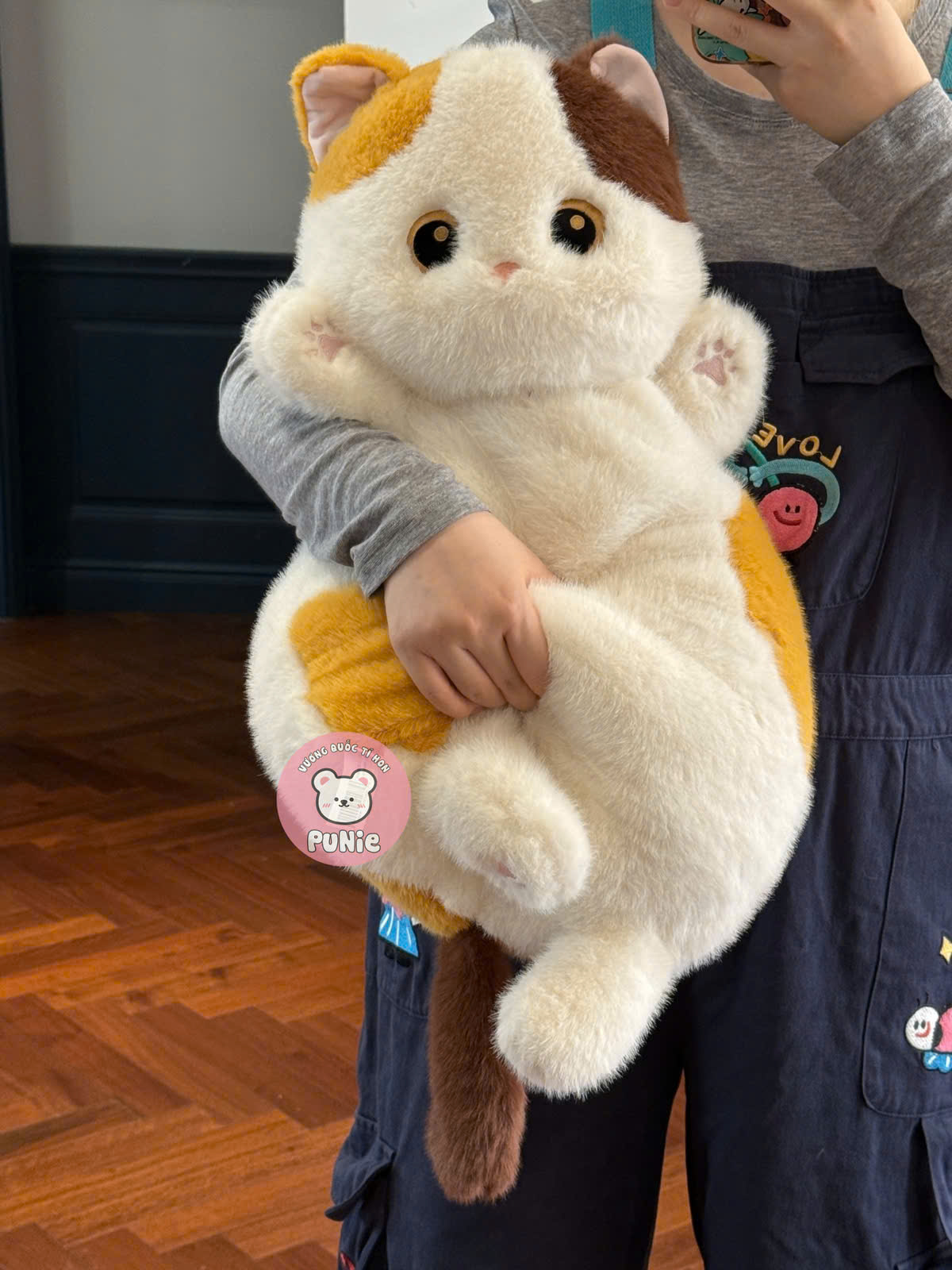 GỐI ÔM MÈO TAM THỂ 70CM