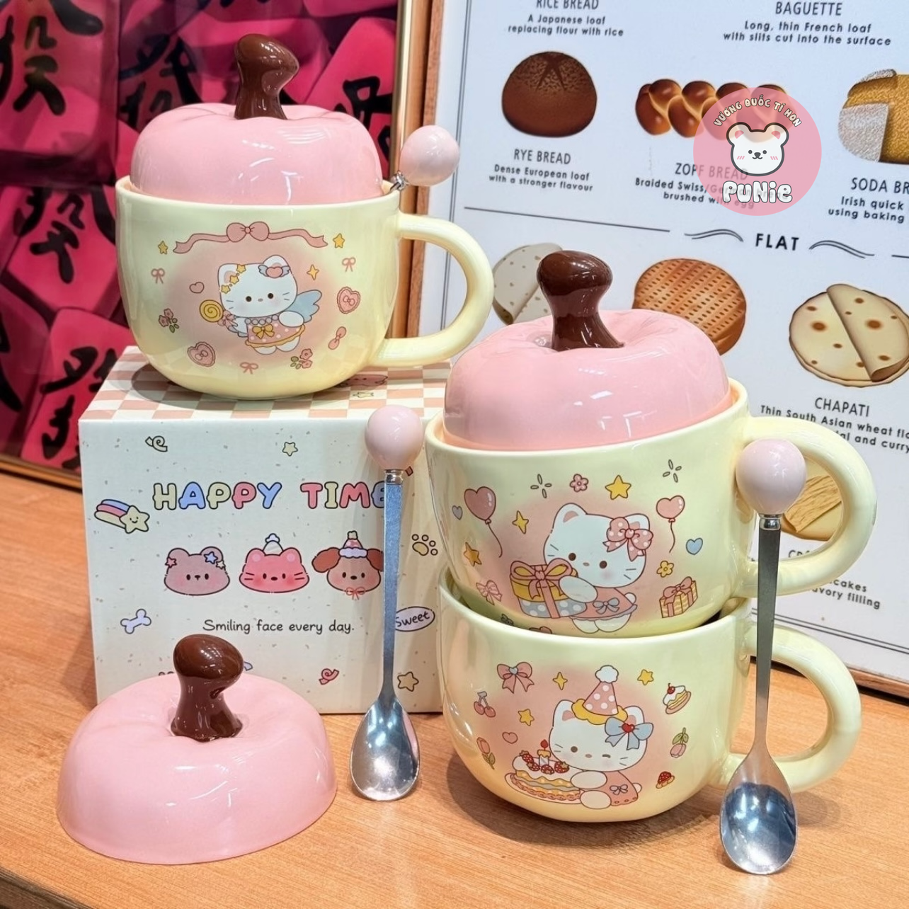 LY SỨ KITTY TÁO HỒNG