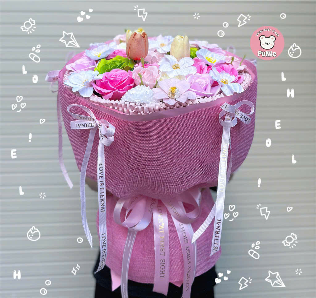 BÓ HOA TULIP VẢI BỐ 629K