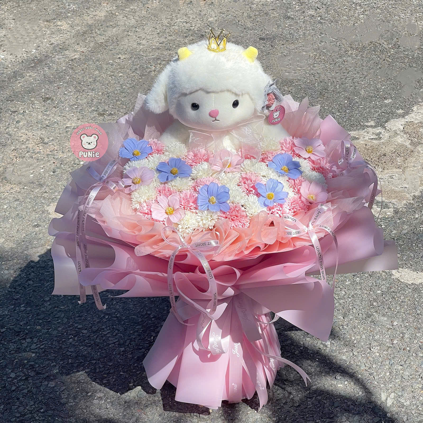 QTPN26-BÓ HOA CỪU TRẮNG BABY 789K